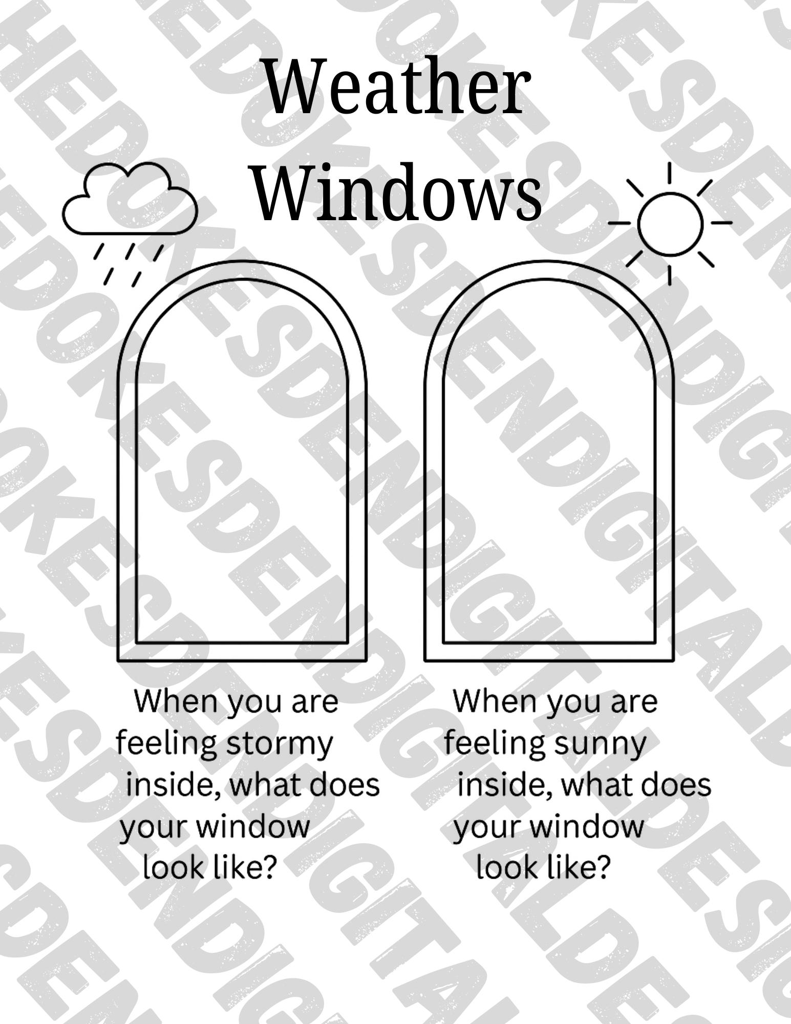 Window Order Worksheet Weather Windows SEL Worksheet – Social Emotional Learning Activity for ...