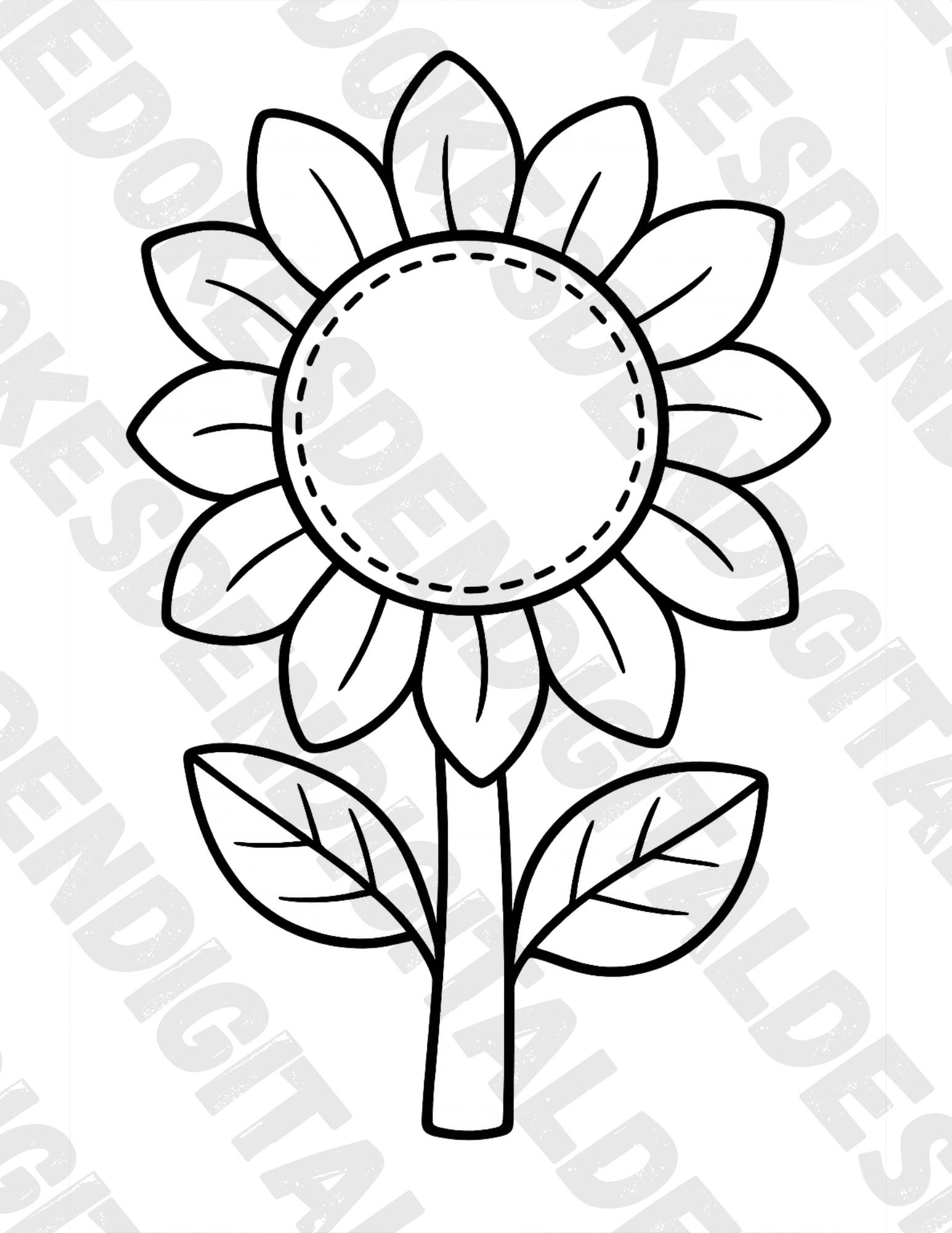 Sunflower Tissue Paper Craft Template | Spring Fine Motor Activity ...