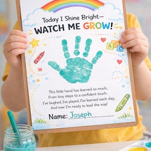 Watch Me Grow Handprint Craft | Preschool Graduation Keepsake (Printable PDF)