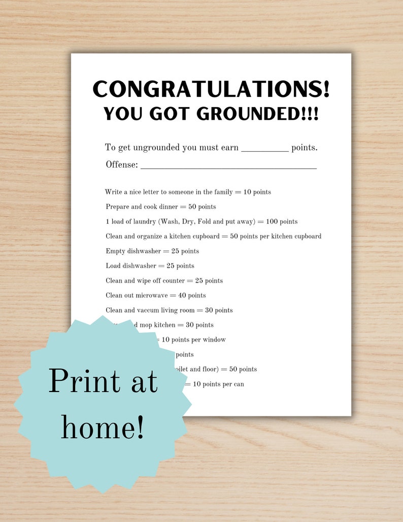 Congratulations You Got Grounded. Parenting. Bad Behavior. - Etsy