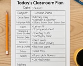 Preschool & Kindergarten Daily Lesson Plan Template (Printable Digital Download)