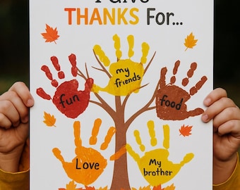 Thanksgiving Gratitude Handprint Tree – Preschool & Daycare Craft