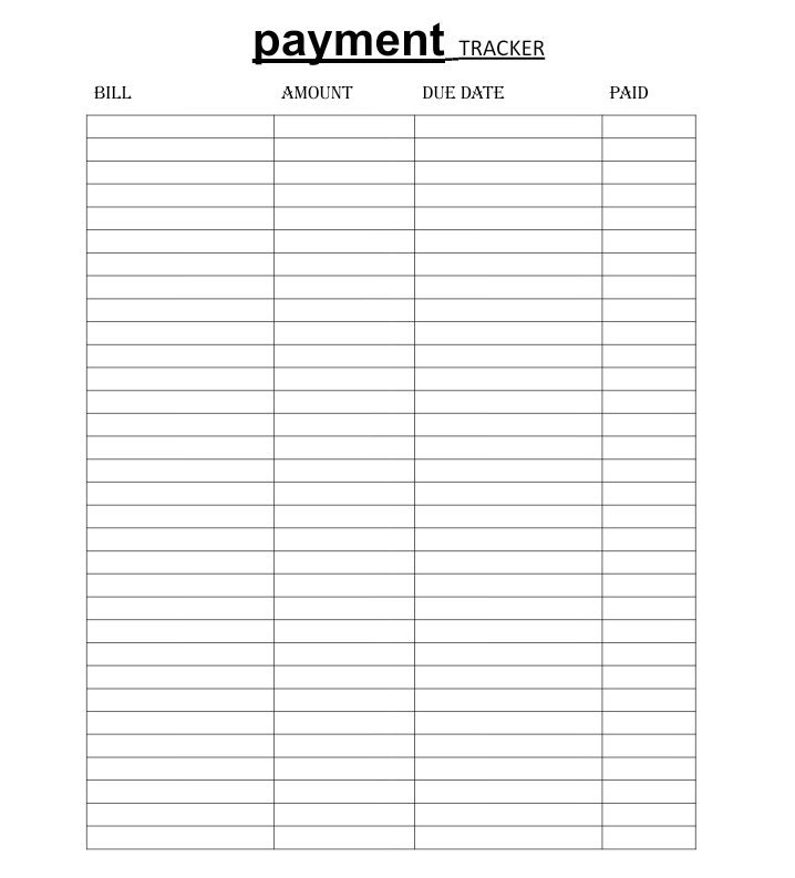 Monthly Bill Payment Tracker Printable Bill Pay Checklist | Etsy