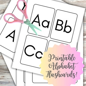 Printable Alphabet Flashcards. Letter Flashcards. Printable. Instant Download. Digital Download. Easy. Educational. Toddler Flashcards.