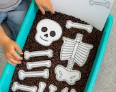 Printable Skeleton Craft: Cut & Paste Halloween Activity (Digital Download)