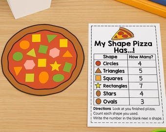 Printable Pizza Shapes Craft: Math & Fine Motor Activity (PDF Download)