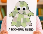 Printable Scrap Paper Ghost Craft for Kids | Halloween Classroom Activity