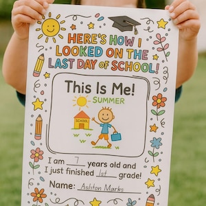Printable Last Day of School Keepsake for Classrooms