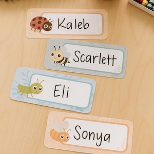 Bug Theme Desk Name Tags: Printable Classroom Labels (Digital Download)