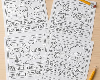 What If…? Creative Writing Prompt Bundle | No Prep Writing Activities for Kids
