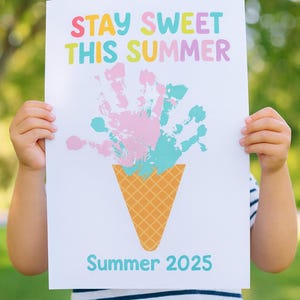 Printable Ice Cream Cone Keepsake – Summer 2025