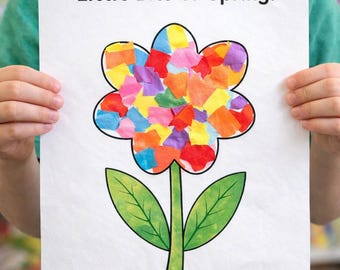 Spring Flower Craft Template | Preschool Kindergarten Fine Motor Activity (Digital Download)