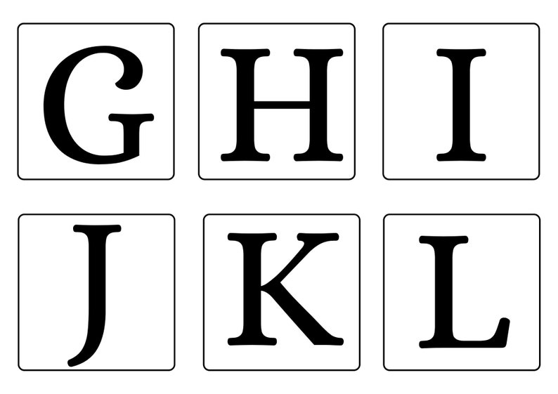 Printable Montessori Alphabet Flashcards ABC Flashcards Etsy