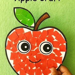 Druckbares Scrap Papier Apfel Basteln für Kinder | Herbst Klassenzimmer Aktivität | Low Prep Lehrerresultat