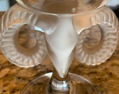 Lalique Ram Head Aries Crystal Vase