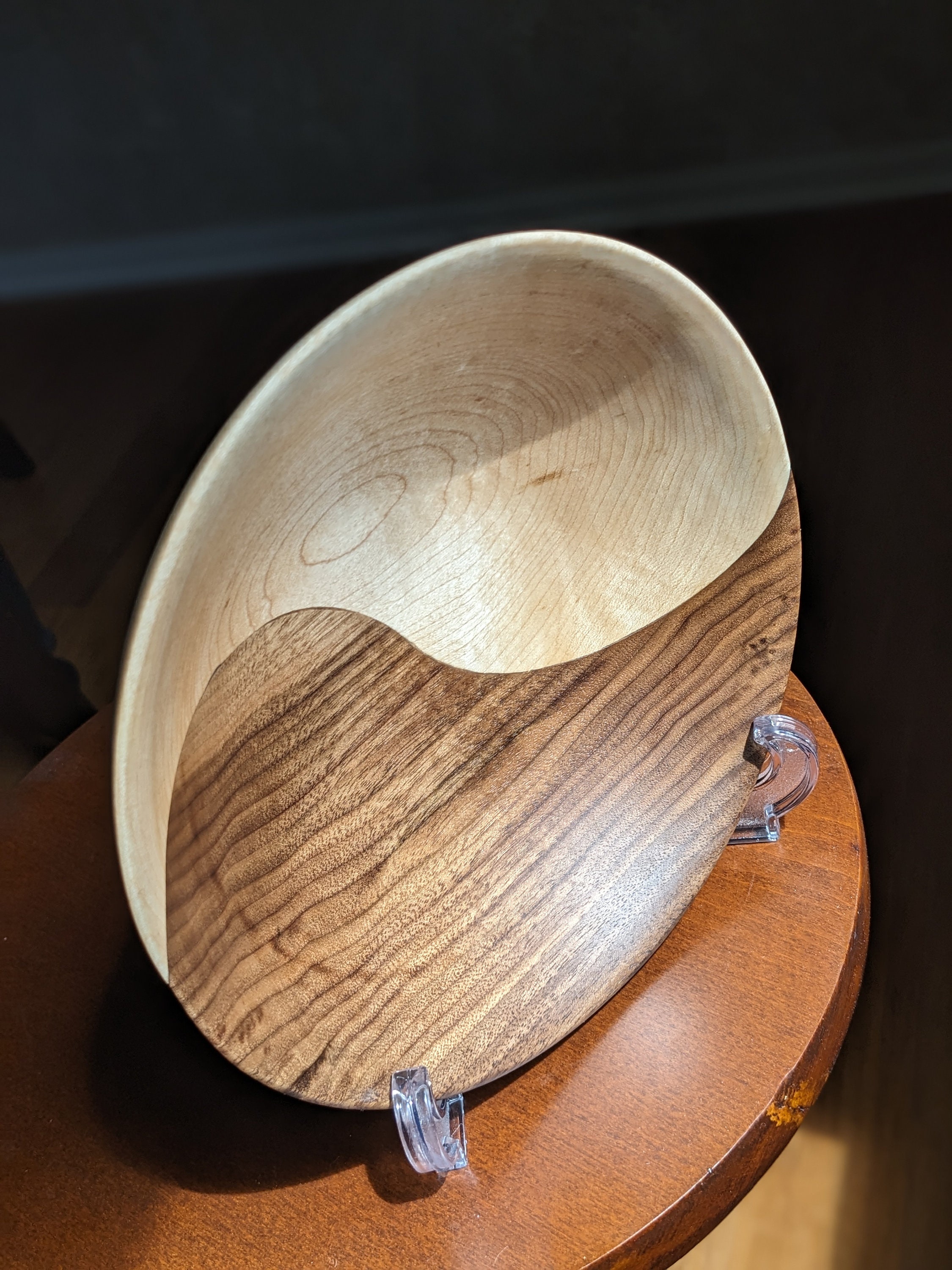 Handmade Solid Wood Food Safe Yin Yang Bowl Etsy