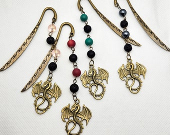 Dragon Bookmark, Fourth Wing Bookmark, Bookmarks for Men, Bronze Dragon Charm, Fourth Wing Inspired, Page Saver, Bookshelf Display