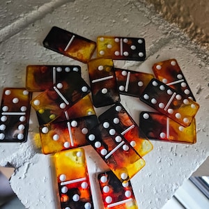 Juego de dominó de resina Wildfire, juego de mesa de dominó