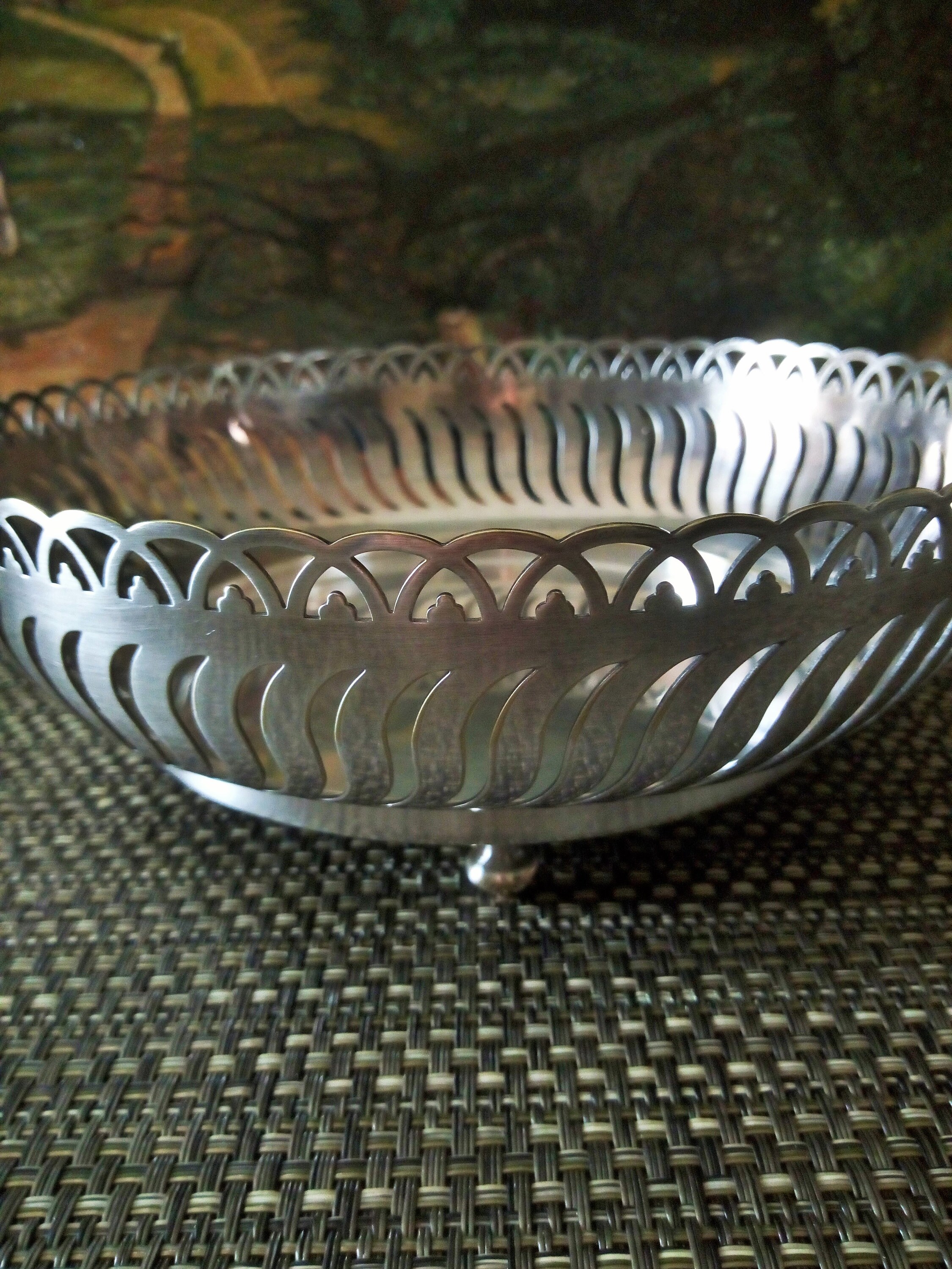 Corbeille à Fruits Ronde En Métal (pétale Cuivré