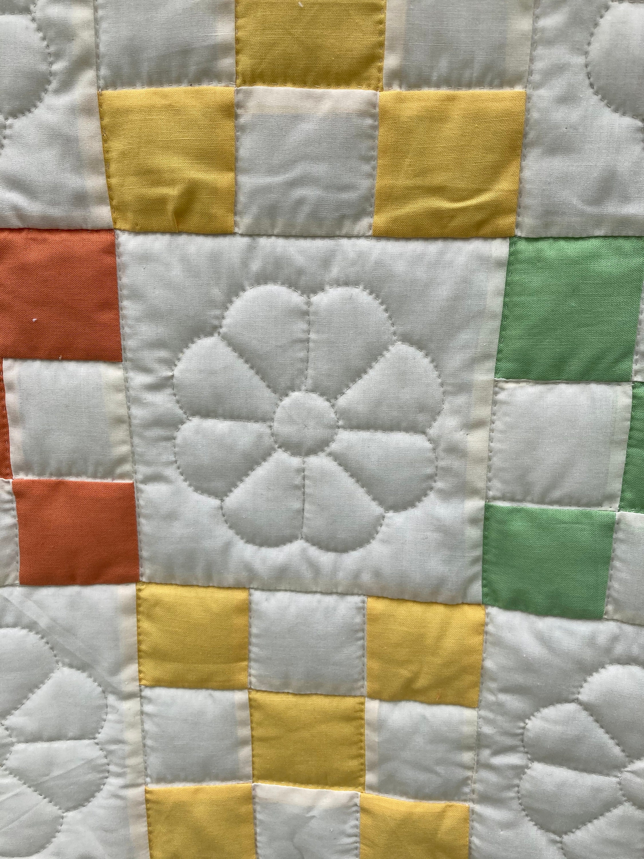 Homemade Quilt, Hand Quilted Quilt, Queen Size Quilt, Pieced Quilt