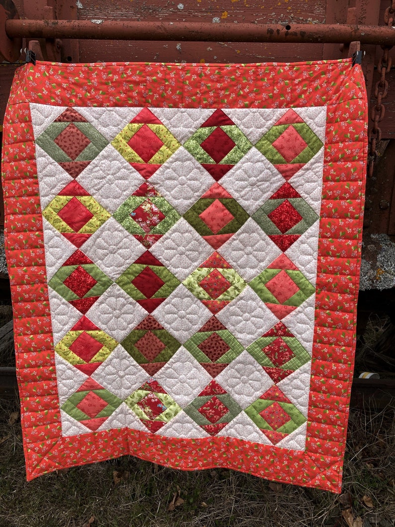 Homemade Quilt, Hand Quilted Quilt, Baby Quilt, Pieced Quilt, Homemade