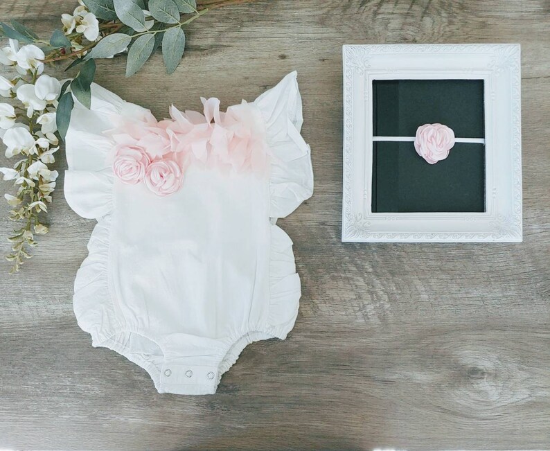 Pink cake smash romper Girls birthday romper6 month birthday romper