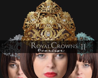 Coronas Reales/IMÁGENES de Stock/Superposiciones/Corona de Fantasía/Accesorios/PNG/Clipart/Composiciones/Render 3D/Photoshop