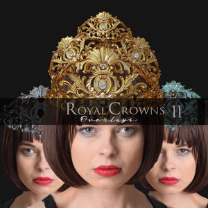 Royal Crowns/Overlays/Queen/Royal/Fantasy Crown/Accessories/Christmas/PNG/Luxury/Princess/Photography/Clipart/Composites/3D render/Photoshop
