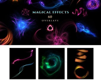 Magische effecten/gloed/overlays/fantasie/magie/spreuken/clipart/overlay/directe download/png/photoshop/composiet/vfx/hekserij/heks
