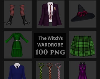 Heksenkledingkast/Gezellig/Halloween/Kleding/Overlays/Directe downloads/PNG/Clipart/Photoshop/Fantasie/Grillig/Spooky/Heksenhoed/Heksenlaarzen