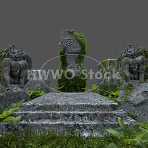 Ancient Temple/Gothic/Ruins/Garden/Nature/Plants/Stock image/Instant Download/PNG/JPG/Pillars/High Resolution/3D/Fantasy/Art/Backgrounds
