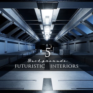 Futuristische Innenräume/Raumsonde/Minimal/ Architektur/Sci-Fi/Hintergründe/Digitale Hintergründe/Fotomanipulation/Photoshop