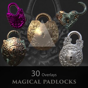 Magical Padlocks/Embellishments/Deco/Gold/Luxury/Accessories/PNG/Overlays/2D renders/2Drendered/photography/Treasure/Golden/Keylocks