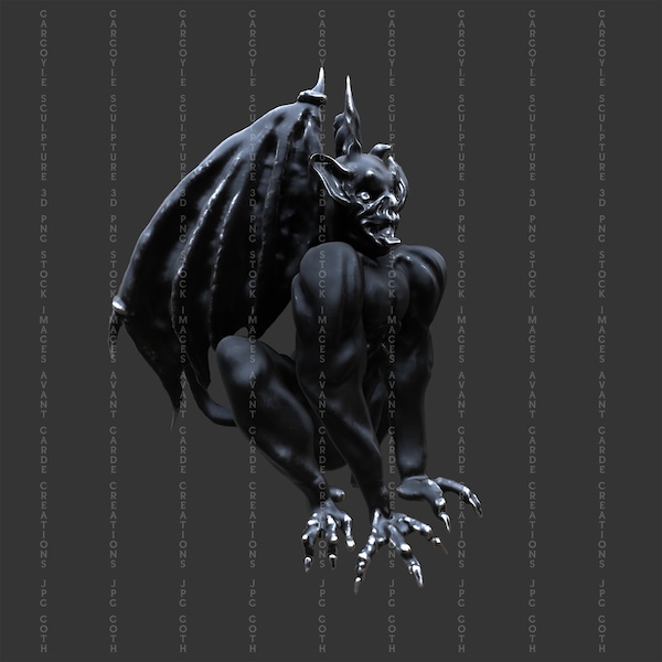 Gargoyle/Gothic/Sculpture/Statue/Dark art/Stock image/Instant Download/PNG/JPG/High Resolution/3D/Fantasy/Art/Photo Manipulation/Resources