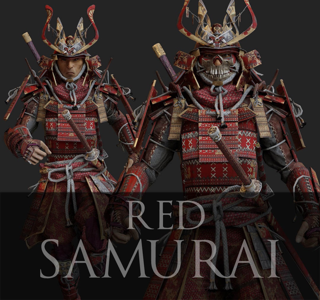 Samurai/red/warrior/sword/armor/fighter/assassin/photoshop/overlays/fantasy  Character/instant Download/png/stock Image/3drender/clipart -  Norway