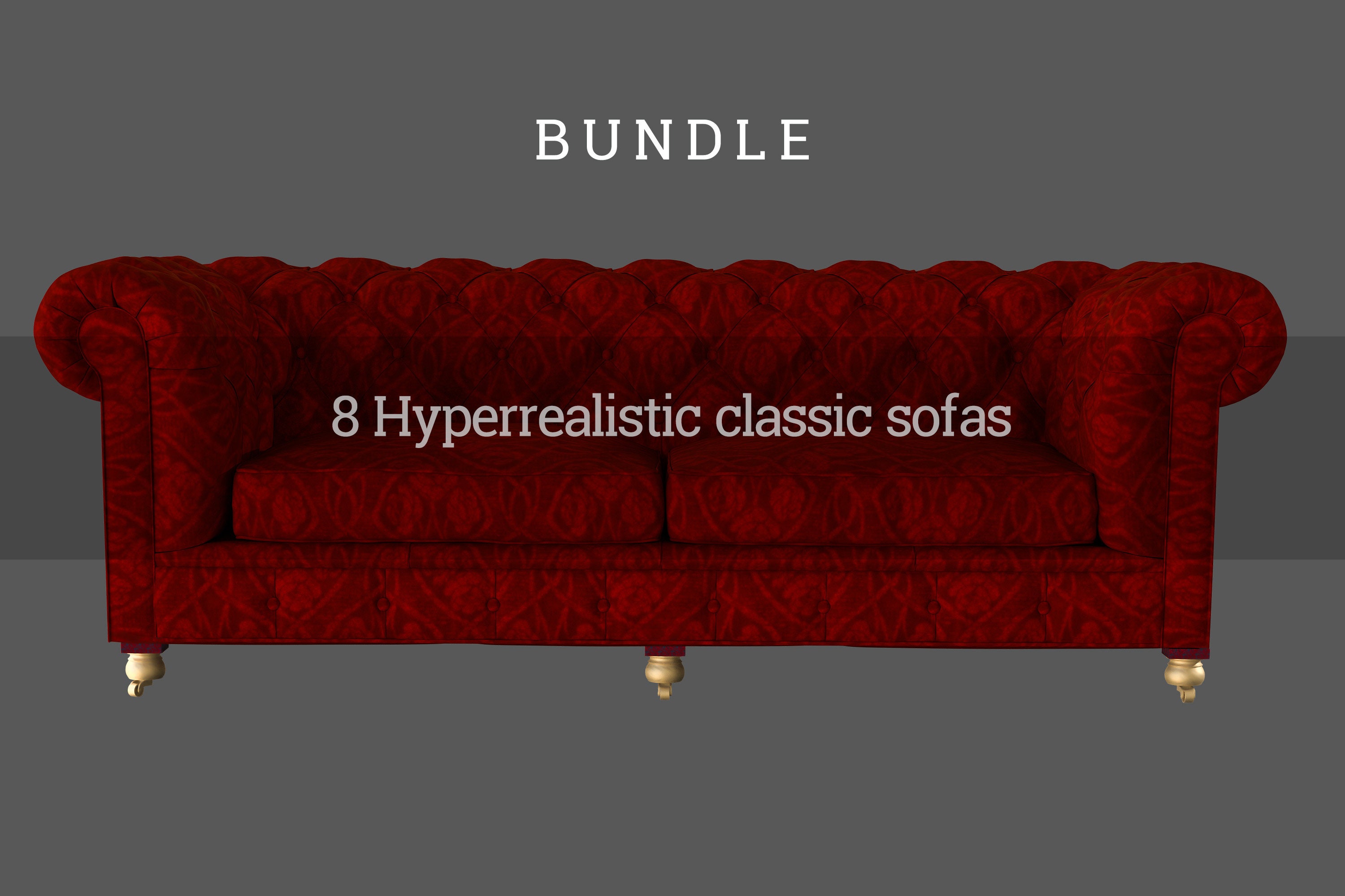 8 Classic Sofas/furnitures/clipart/overlay/3d/stock Etsy