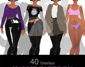 Hallie Cartoon/Poses/Cartoons/Overlays/PNG/Tekens/Clipart/Omslagkunst/Illustraties
