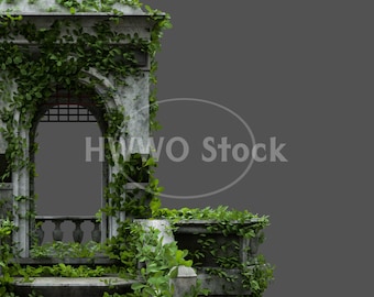 Monumento antiguo/Puerta/Mirador/Jardín/Naturaleza/Plantas/Imagen de archivo/Descarga instantánea/PNG/JPG/Pilares/Alta resolución/Renderizado 3D/Fantasía/Arte