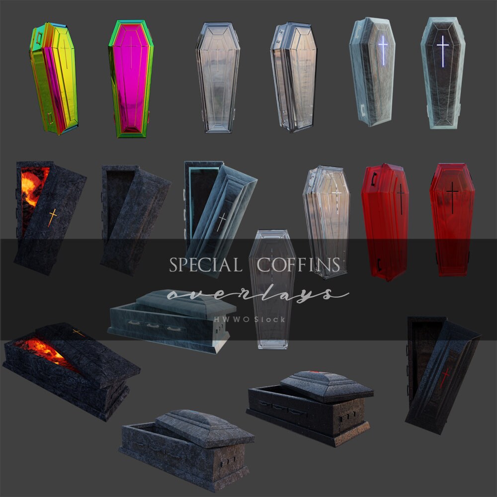 Fantasy Coffins/underworld/3d Rendered/death/clipart/overlay ...