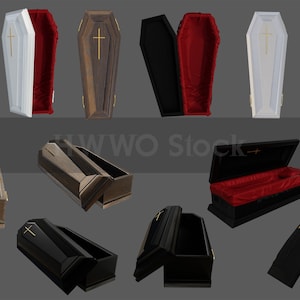 12 Coffins/Vampire Bed/Burial/Casket/Macabre/Gothic/Death/Grave/Tomb/PNG/Overlays/Composite/Photoshop/Photomanipulation/Stock Images