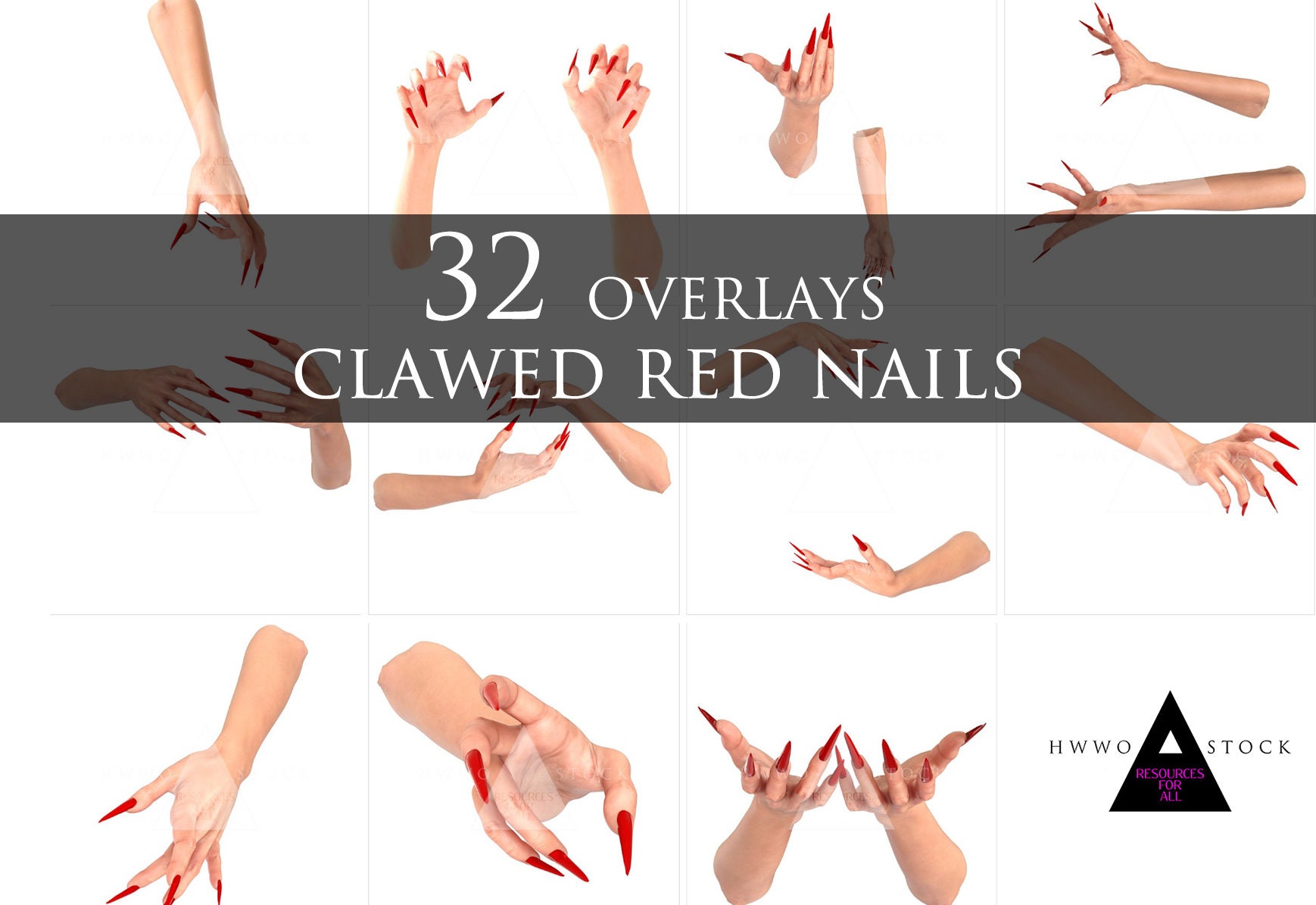 Red Hand Claws Claws/fantasy Hands/anatomy/hands/body/composite/pngs/png/overlay ...
