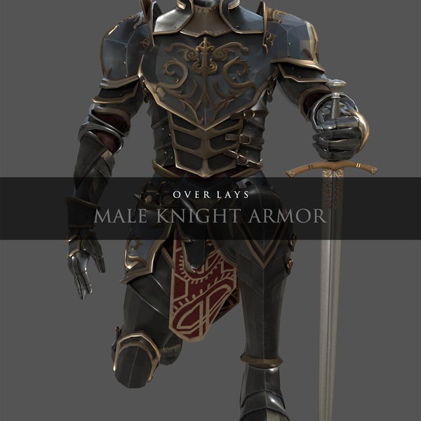 Male Armor/Knight/Epic Fantasy/Fantasy/3D rendered/Clipart/Overlay/Stock/Instant Download/PNG/Photoshop/Composite/Warrior/Super Hero