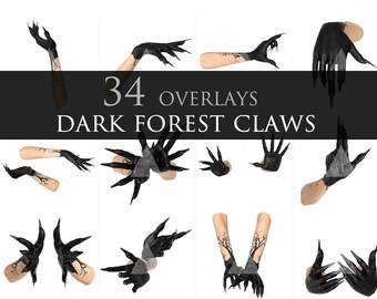 Klauwen/Fantasie Handen/Anatomie/Handen/Lichaam/Composiet/PNGS/PNG/Overlay/Overlays/Witchy Things/renders/3Drendered/photoshop/Dark fantasy/Nails