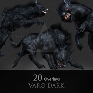 Varg Dark/Lupo/Mostro/Bestia/Dark Fantasy/PNG/Sovrapposizione/Sovrapposizioni/Creatura/Predatore/Rendering 3D/Photoshop/Fotografia/Segugio/Halloween
