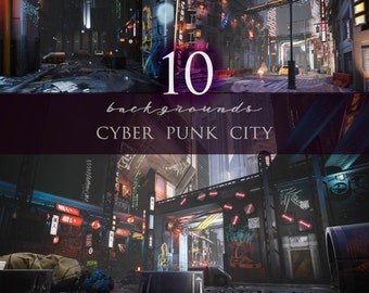 Industrial Town/Cyberpunk City/Backgrounds/Sci-fi/Digital Backgrounds/Architecture/Stock Image/Photoshop/Photo manipulation/Buildings/