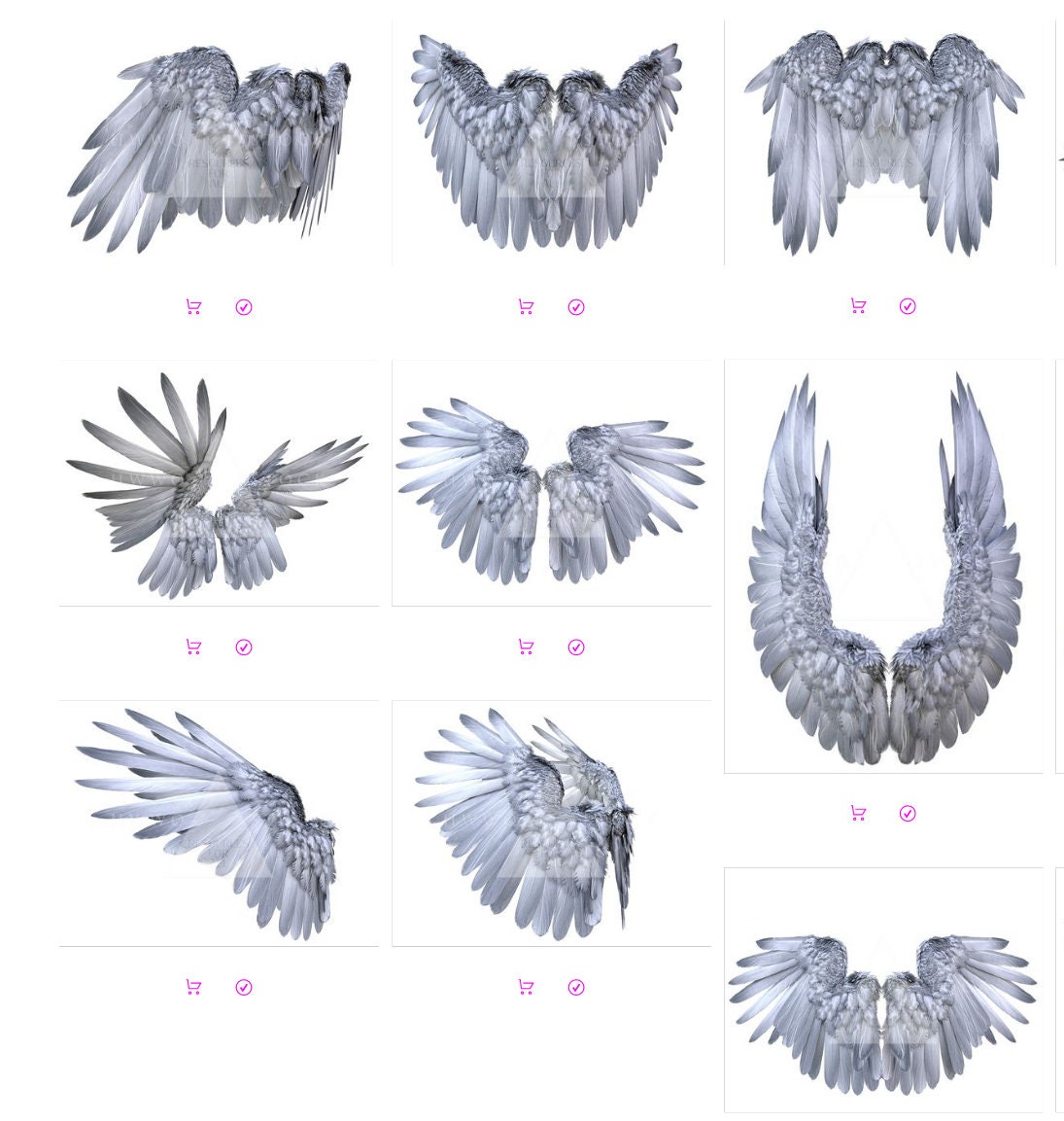 【ヒーリングアート】純白の翼 作品番号:sep264 白い翼/天使/羽/ファンタジーの翼/合成/PNG/PNG/オーバーレイ