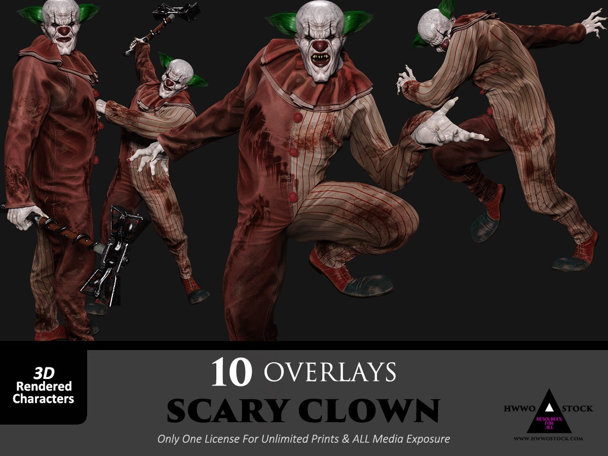 Clown Jumpscare - 3D Model Animated