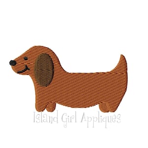 Dachshund Mini Machine Embroidery Design - 7 sizes