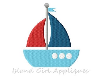 Sailboat Mini Machine Embroidery Design