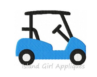 Golf Cart Mini Machine Embroidery Design